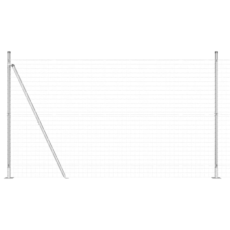 Load image into Gallery viewer, Vidaxl hek met paal zilver 1,5 x 10 m staal