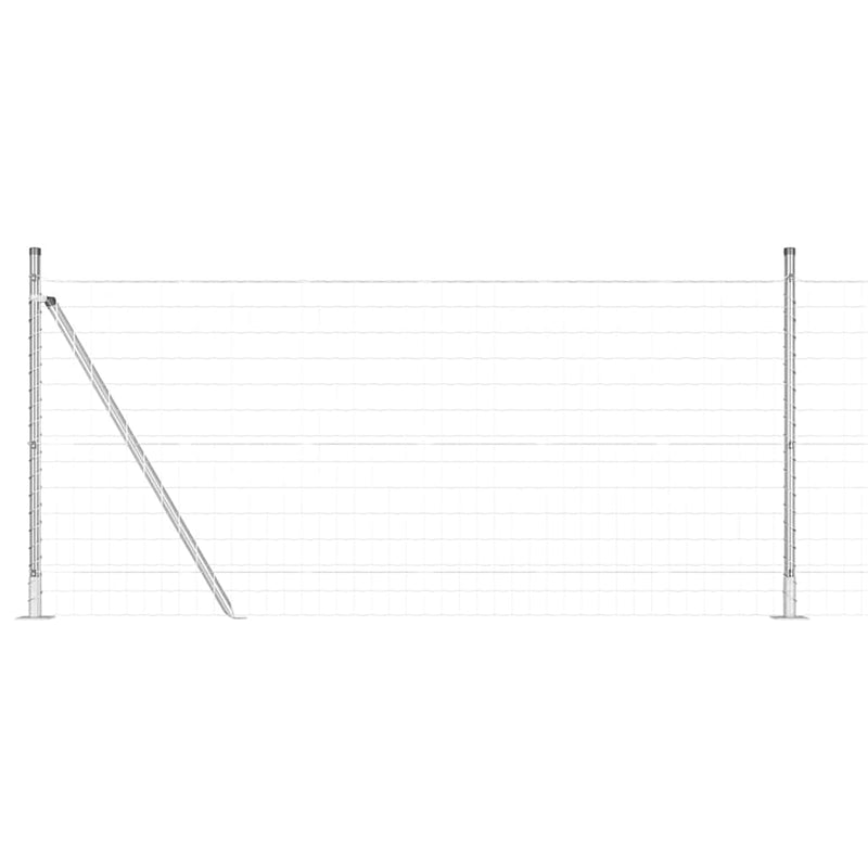 Load image into Gallery viewer, Vidaxl hek met paal zilver 0,8 x 10 m staal