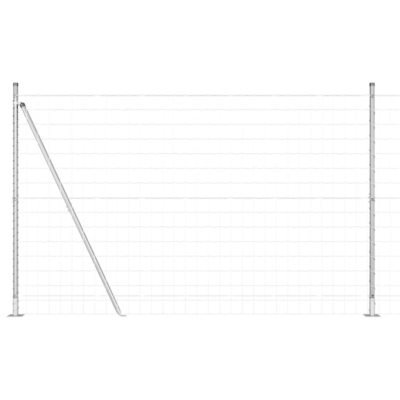 Load image into Gallery viewer, Vidaxl hek met paal zilver 1,6 x 10 m staal