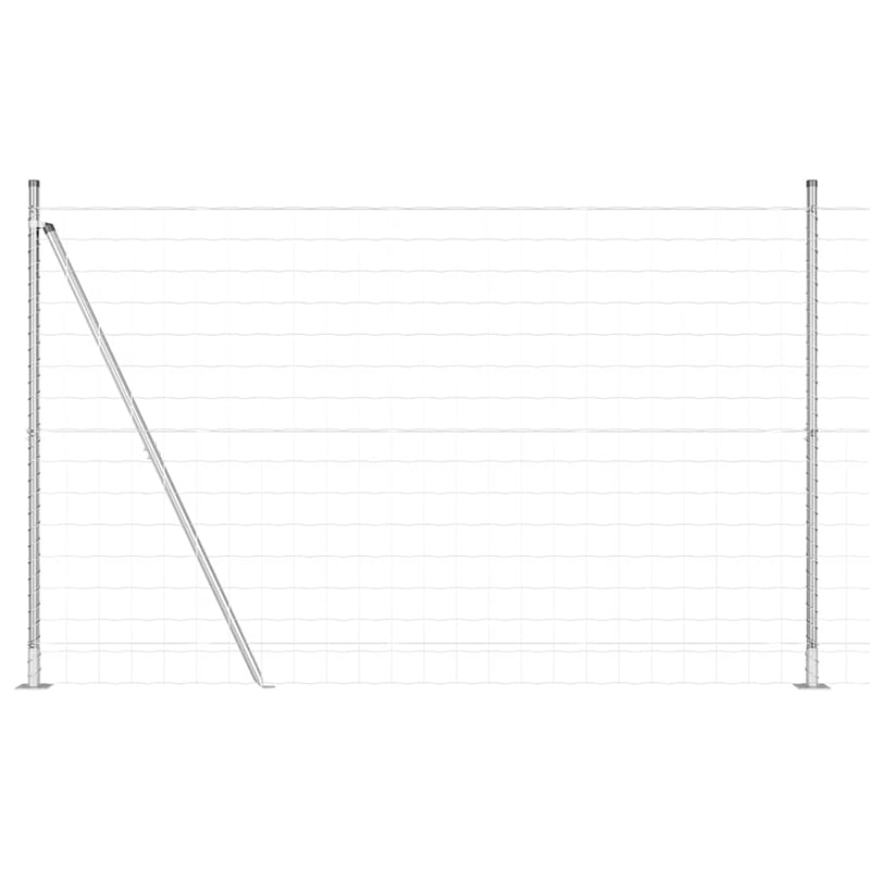 Load image into Gallery viewer, Vidaxl hek met paal zilver 1,6 x 10 m staal