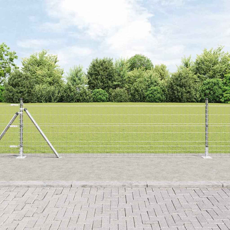 Load image into Gallery viewer, Vidaxl hek met paal zilver 0,4 x 25 m staal