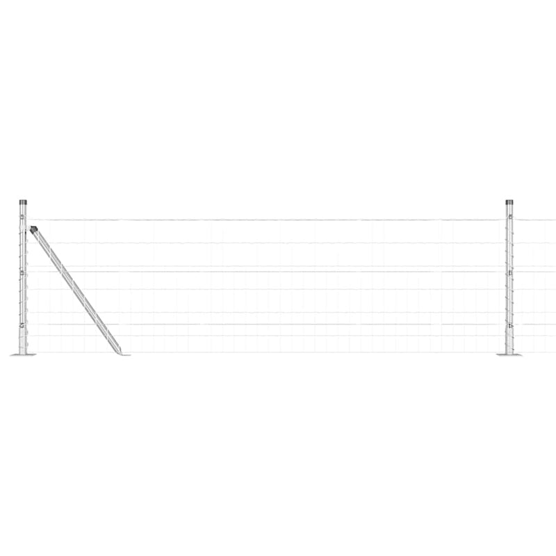 Load image into Gallery viewer, Vidaxl hek met paal zilver 0,4 x 25 m staal