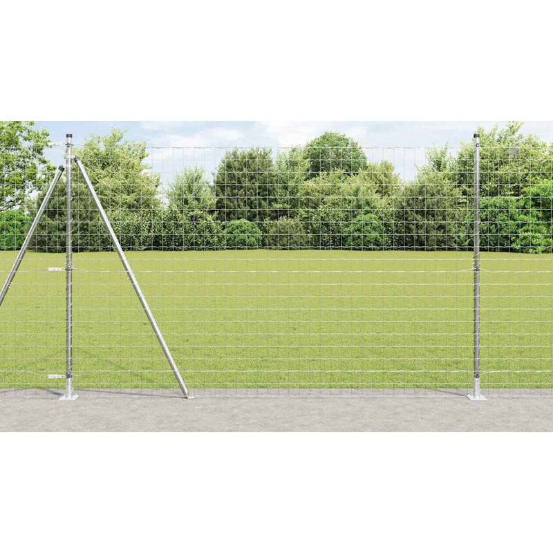 Load image into Gallery viewer, Vidaxl hek met paal zilver 1,4 x 10 m staal