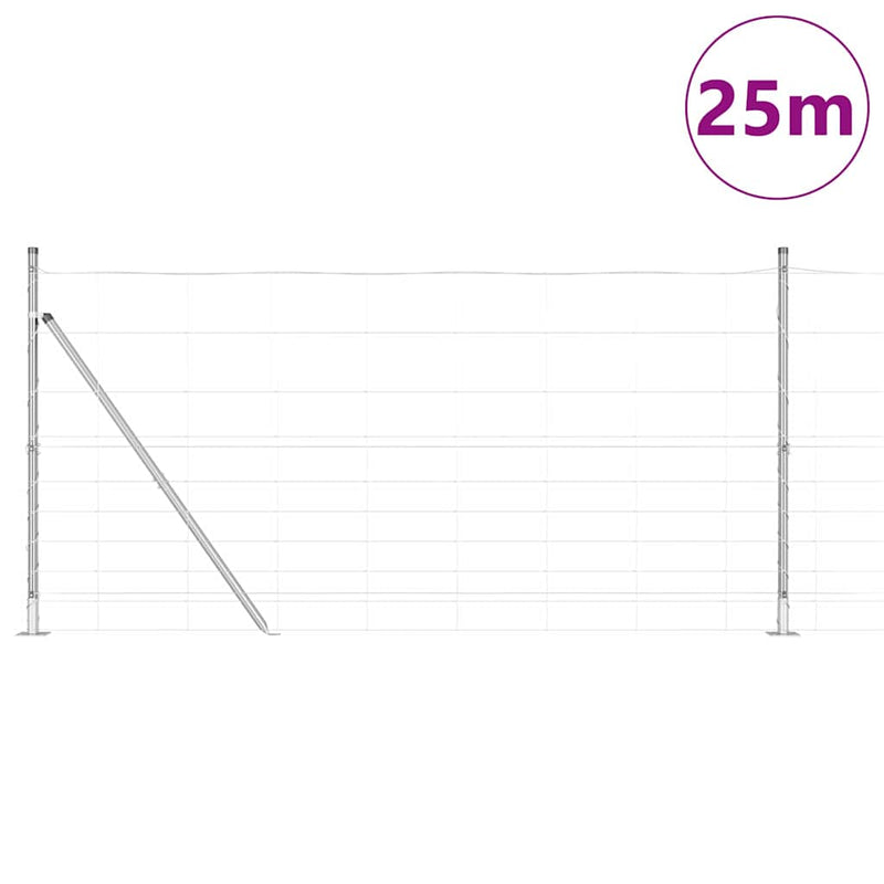 Load image into Gallery viewer, Vidaxl afrasteringspaal gegalvaniseerd 25 x 1,2 m staal
