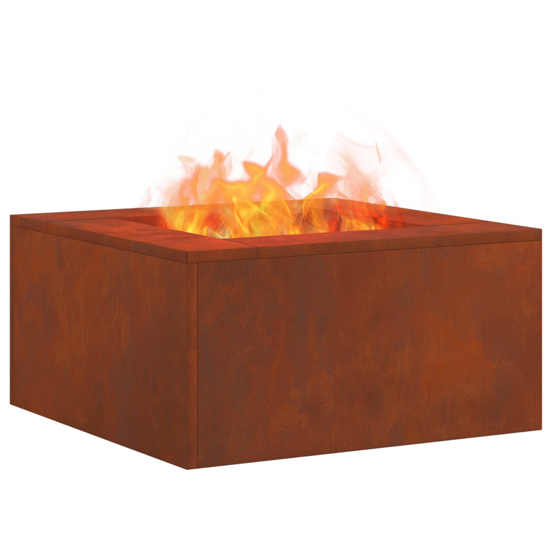 Load image into Gallery viewer, Vidaxl vuurkorf bruin 80 x 80 x 40 cm cortenstaal