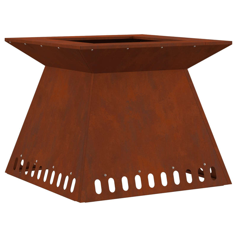 Load image into Gallery viewer, Vidaxl vuurkorf bruin 60 x 60 x 50 cm cortenstaal