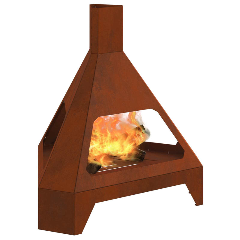 Load image into Gallery viewer, Vidaxl vuurkorf bruin 50 x 43 x 52 cm cortenstaal