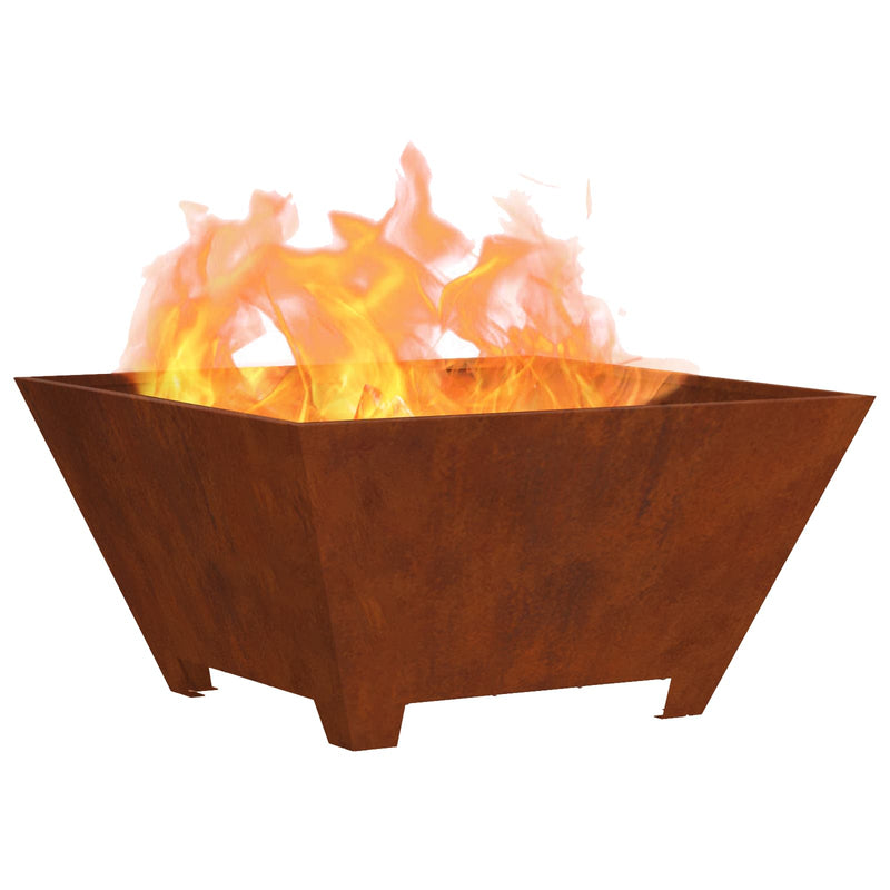 Load image into Gallery viewer, Vidaxl vuurkorf bruin 60 x 60 x 30 cm weerbestendig staal