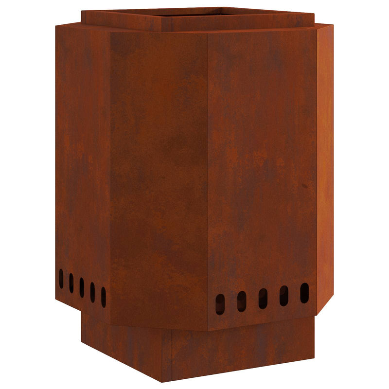 Load image into Gallery viewer, Vidaxl rookloze vuurschaal bruin 38 x 38 x 51 cm cortenstaal