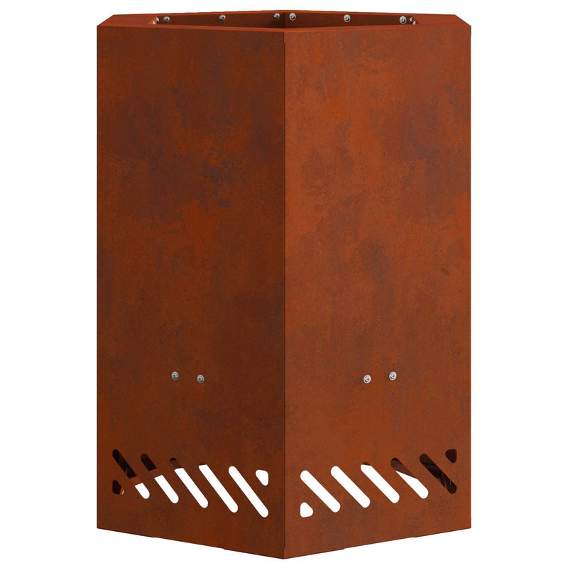Load image into Gallery viewer, Vidaxl rookloze vuurschaal bruin 38 x 38 x 51 cm cortenstaal