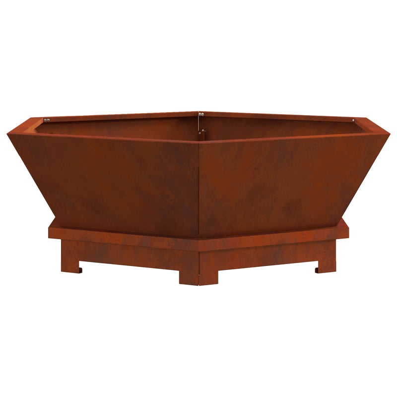 Load image into Gallery viewer, Vidaxl vuurkorf bruin 75 x 75 x 28 cm cortenstaal