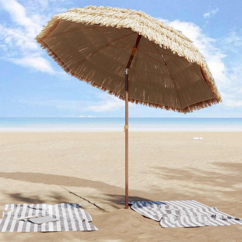 Afbeelding laden in galerijviewer, Vidaxl tuinparasol naturel 205 x 205 x 210 cm