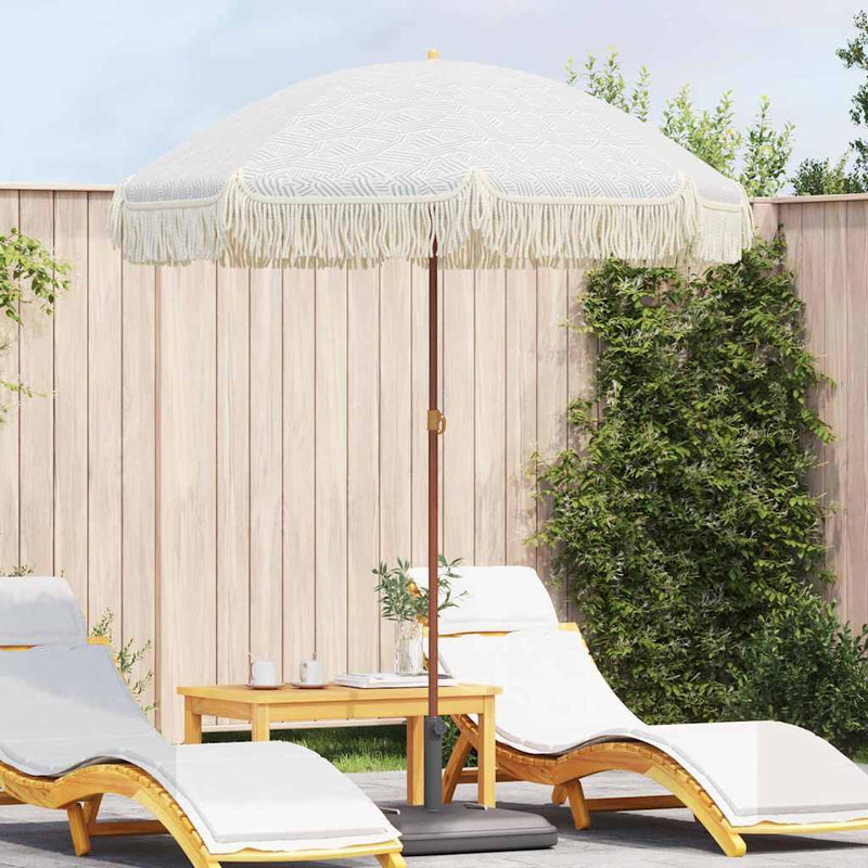 Load image into Gallery viewer, Vidaxl strandparasol grijs en wit 160 x 160 x 196 cm