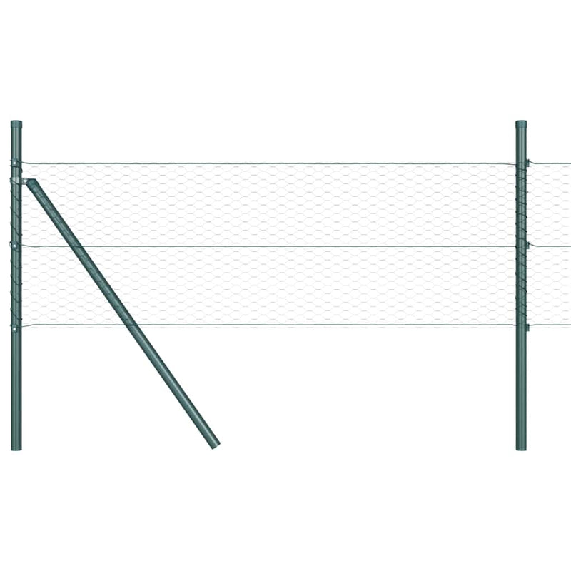 Load image into Gallery viewer, Vidaxl afrasteringspaal groen 10 x 0,4 m (25 mm gaas) staal en pvc
