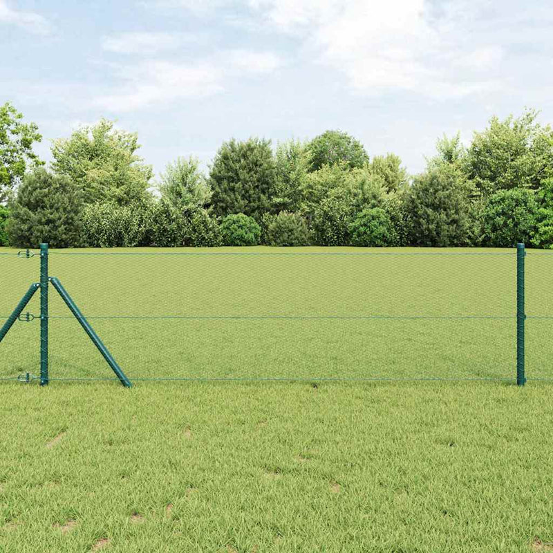 Load image into Gallery viewer, Vidaxl afrasteringspaal groen 10 x 0,6 m (13 mm gaas) staal en pvc