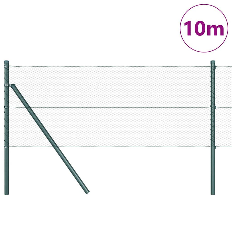 Load image into Gallery viewer, Vidaxl afrasteringspaal groen 10 x 0,6 m (13 mm gaas) staal en pvc