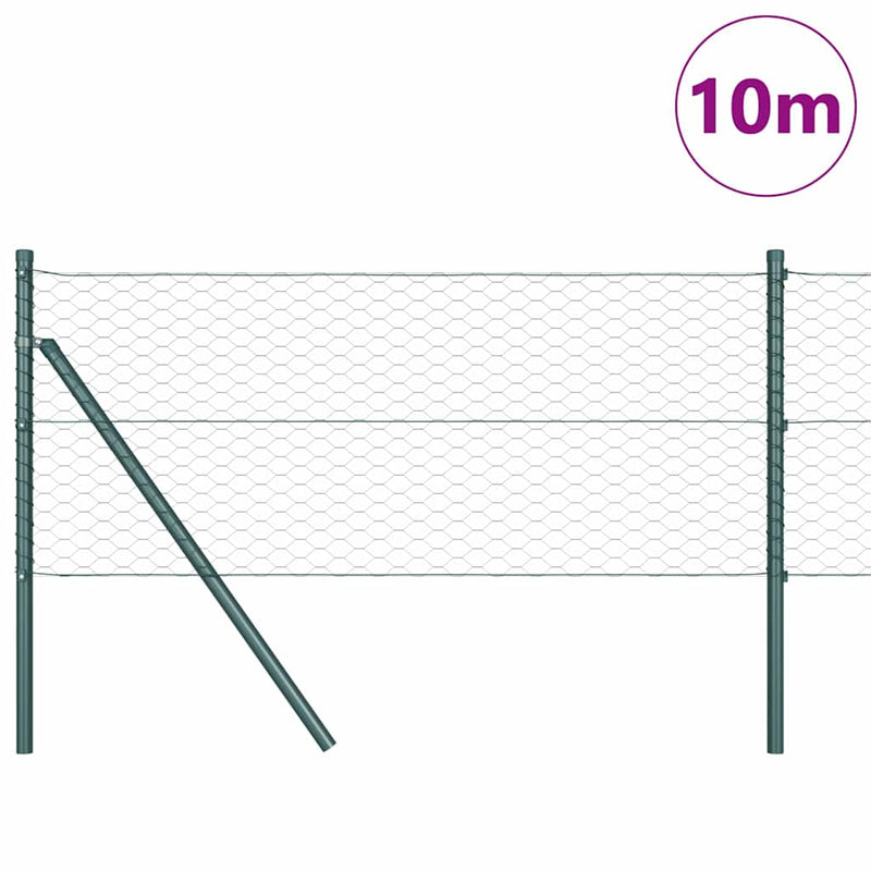 Load image into Gallery viewer, Vidaxl afrasteringspaal groen 10 x 0,6 m (36 mm gaas) staal en pvc