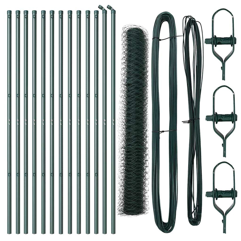 Load image into Gallery viewer, Vidaxl afrasteringspaal groen 25 x 1,2 m (36 mm gaas) staal