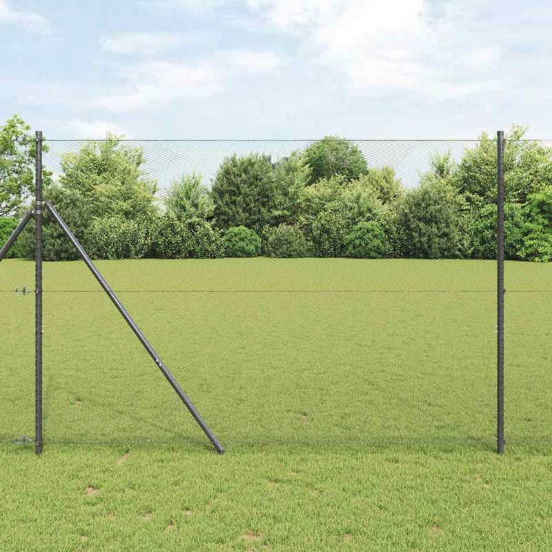 Load image into Gallery viewer, Vidaxl afrasteringspaal grijs 10 x 1,6 m (13 mm gaas) staal en pvc
