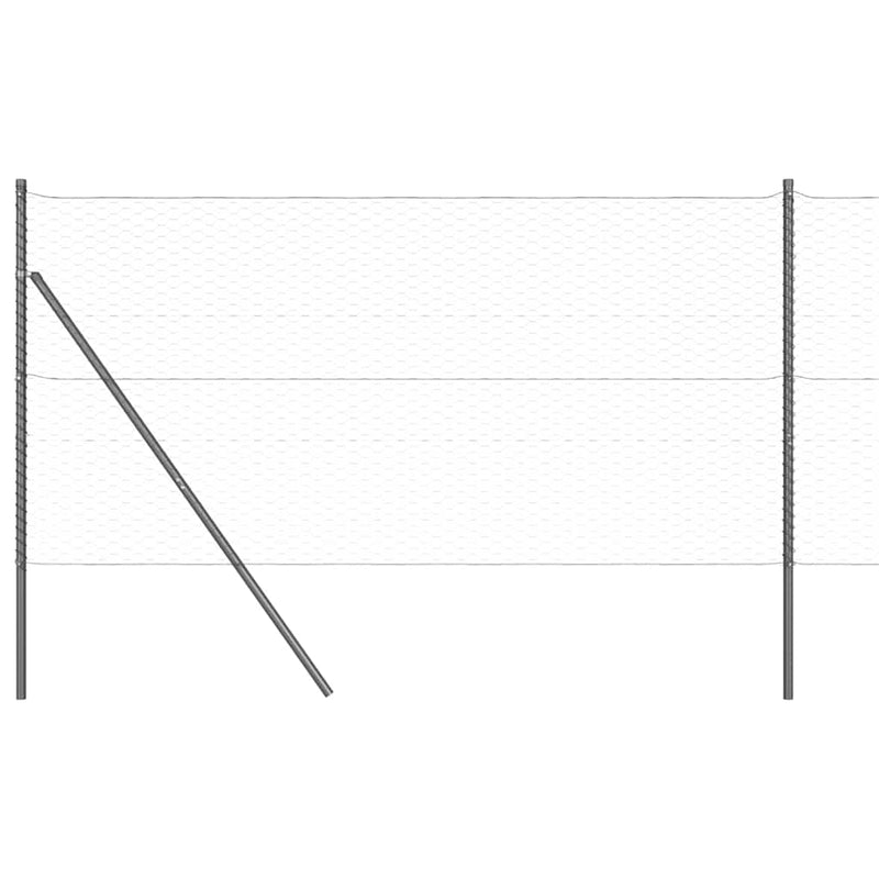 Load image into Gallery viewer, Vidaxl afrasteringspaal grijs 25 x 1,4 m (36 mm gaas) staal en pvc