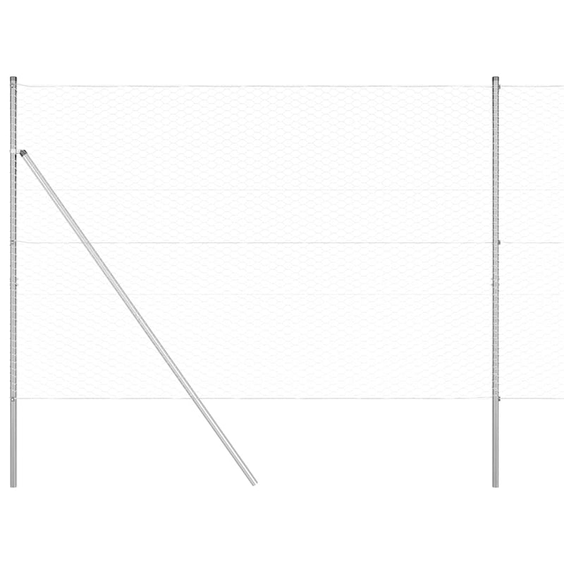 Load image into Gallery viewer, Vidaxl afrasteringspaal zilver 10 x 1,5 m (36 mm gaas) staal