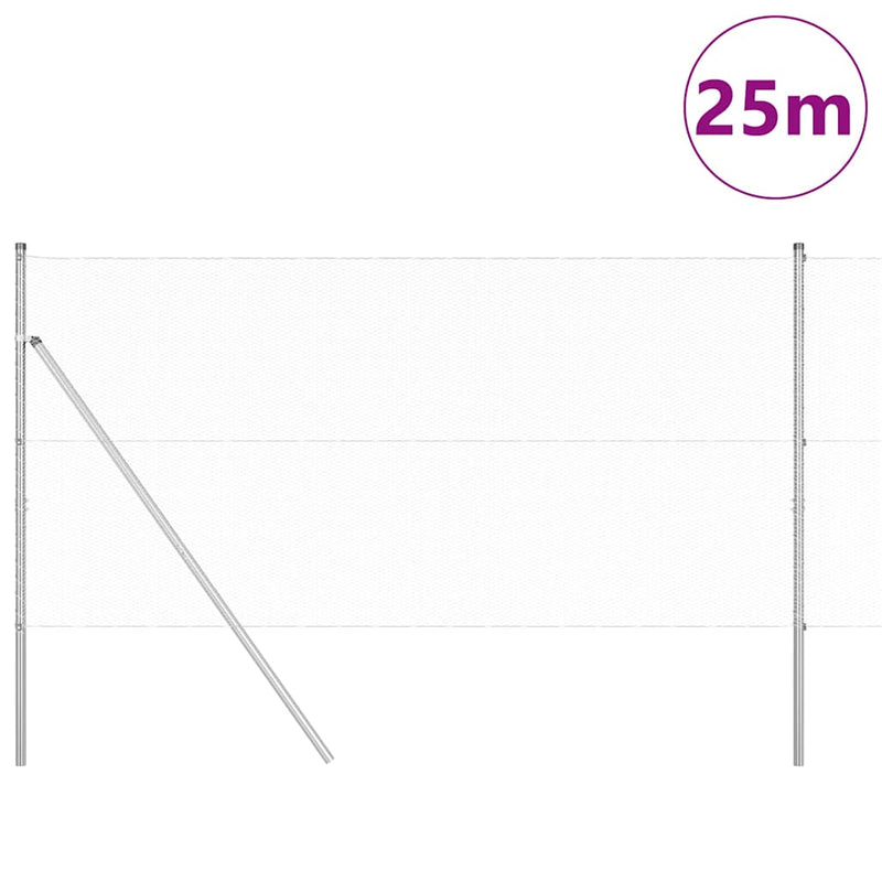 Load image into Gallery viewer, Vidaxl afrasteringspaal zilver 25 x 1,2 m (13 mm gaas) staal
