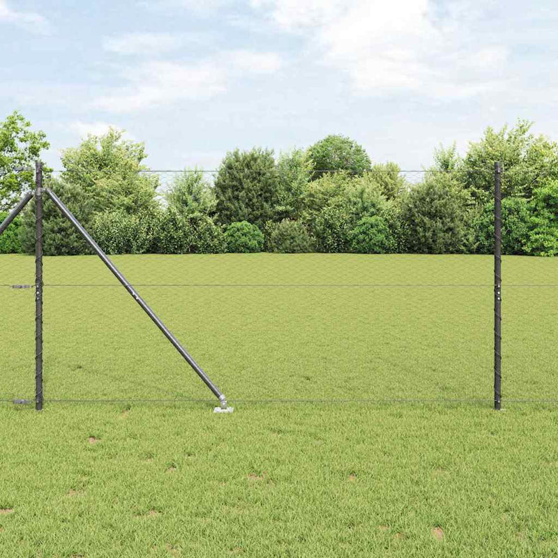 Load image into Gallery viewer, Vidaxl afrasteringspaal grijs 10 x 1,2 m (25 mm gaas) staal en pvc