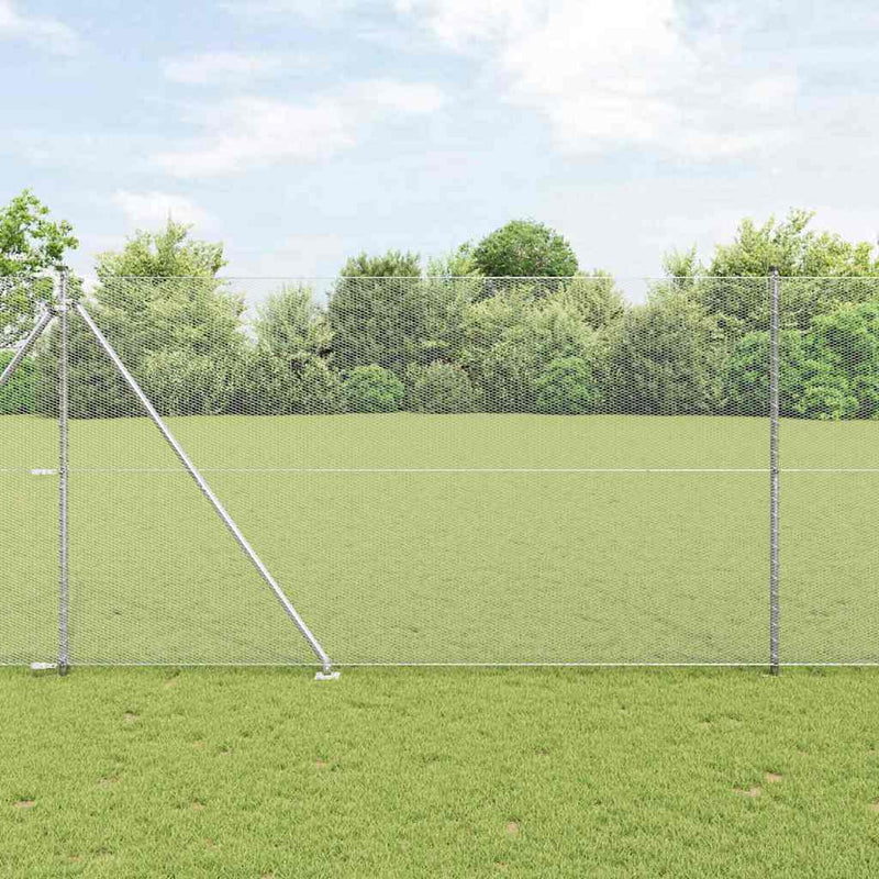 Load image into Gallery viewer, Vidaxl afrasteringspaal zilver 10 x 1,5 m (13 mm gaas) staal