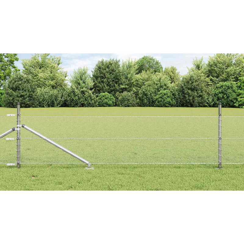 Load image into Gallery viewer, Vidaxl afrasteringspaal zilver 25 x 0,8 m (13 mm gaas) staal