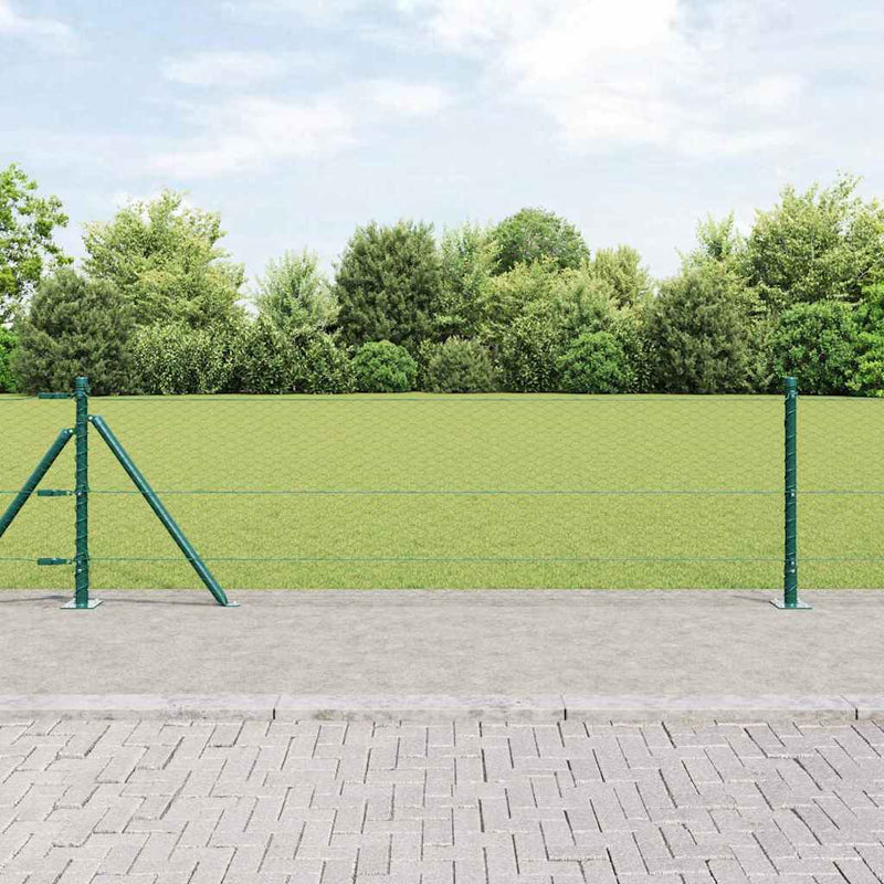 Load image into Gallery viewer, Vidaxl afrasteringspaal groen 10 x 0,6 m (25 mm gaas) staal en pvc