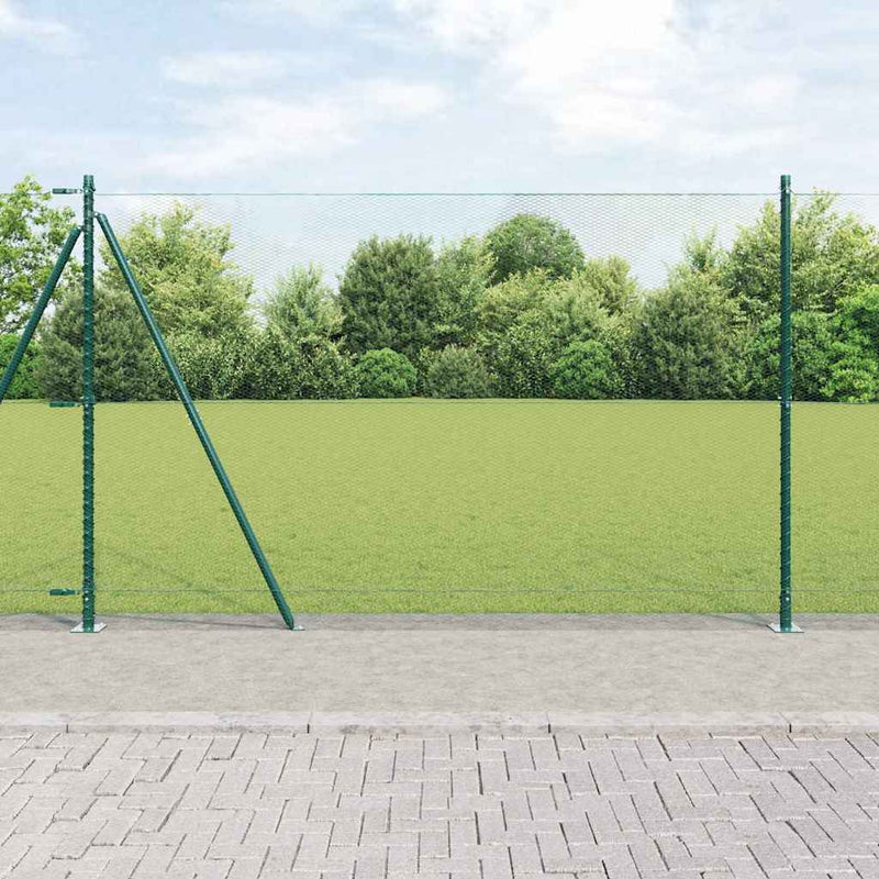 Load image into Gallery viewer, Vidaxl afrasteringspaal groen 10 x 1,5 m (13 mm gaas) staal en pvc