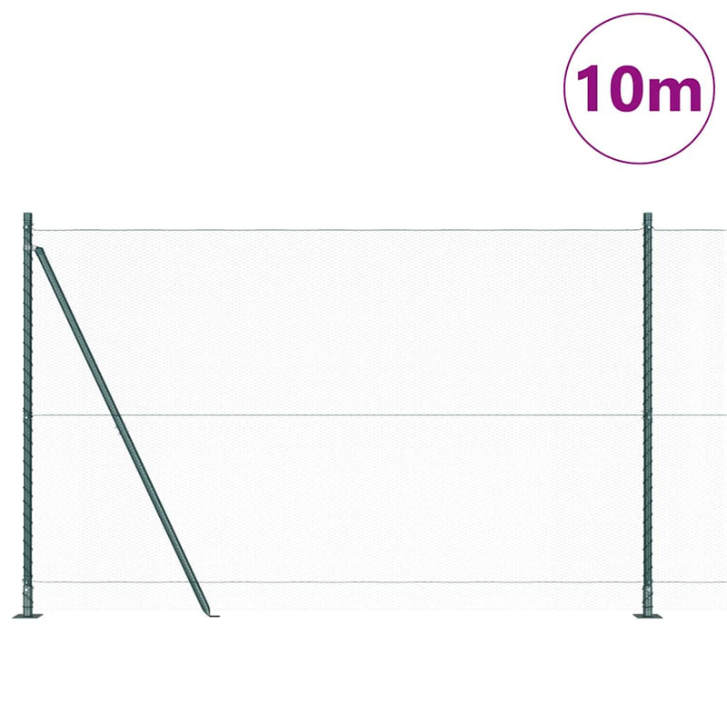 Load image into Gallery viewer, Vidaxl afrasteringspaal groen 10 x 1,5 m (13 mm gaas) staal en pvc