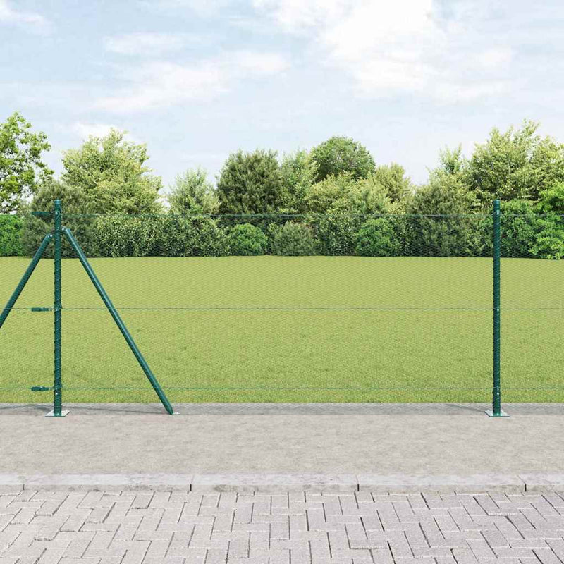 Load image into Gallery viewer, Vidaxl afrasteringspaal groen 25 x 1 m (13 mm gaas) staal