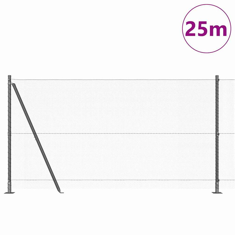 Load image into Gallery viewer, Vidaxl afrasteringspaal grijs 25 x 1,2 m (13 mm gaas) staal
