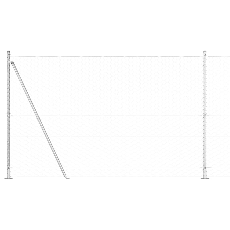 Load image into Gallery viewer, Vidaxl afrasteringspaal zilver 10 x 1,5 m (50 mm gaas) staal