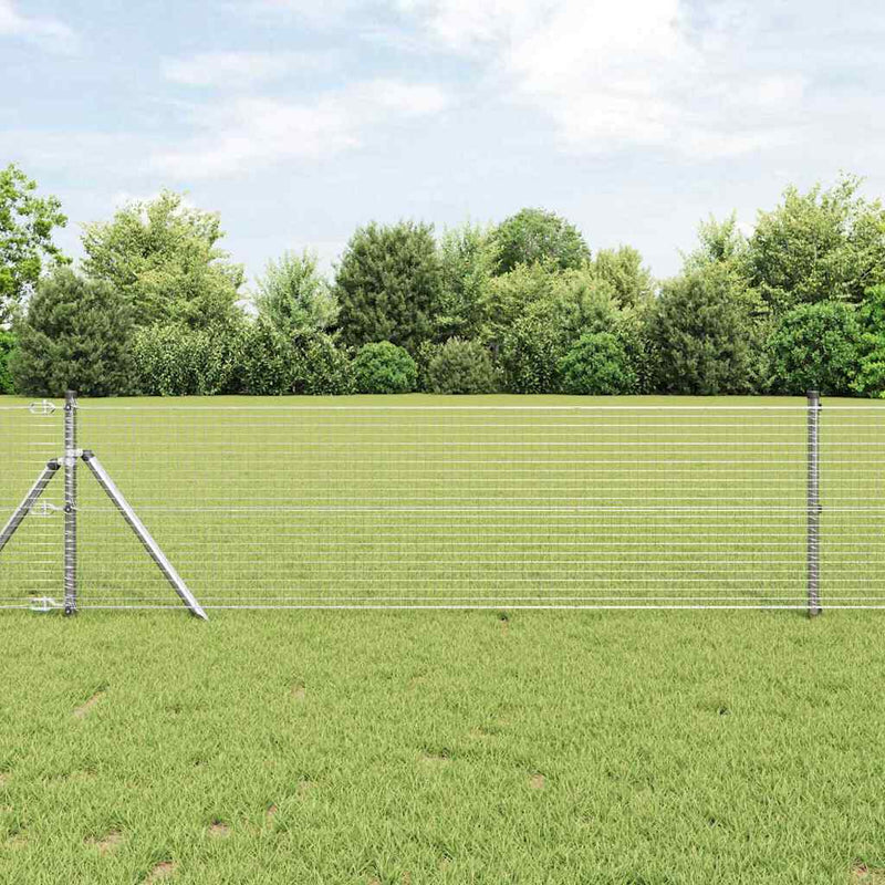 Load image into Gallery viewer, Vidaxl afrasteringspaal zilver 10 x 0,5 m (25 x 25 mm gaas) staal