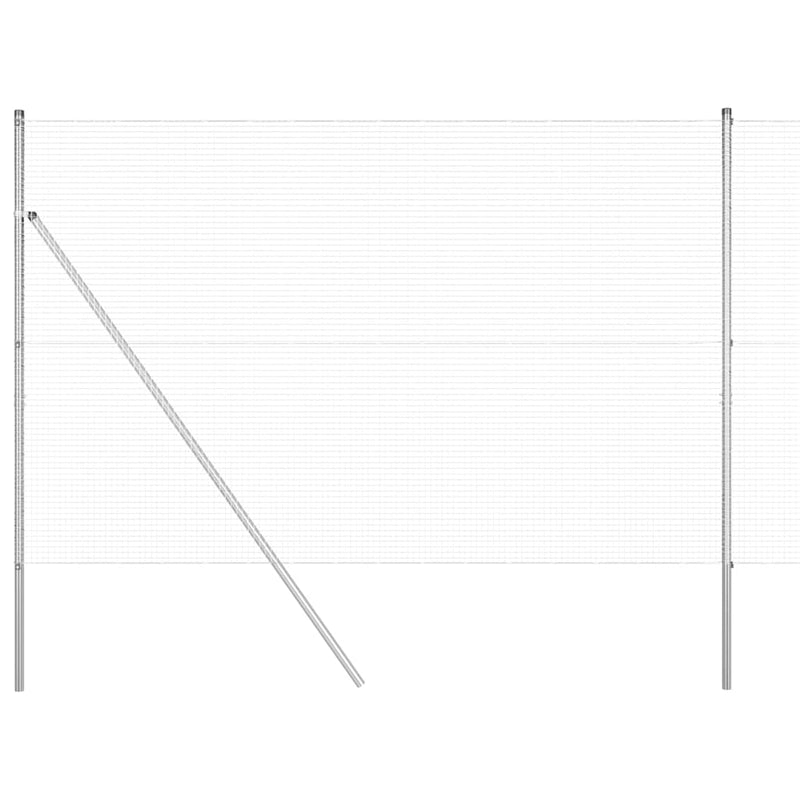 ギャラリービューアに画像をロードする, Vidaxl afrasteringspaal zilver 10 x 1,5 m (19 x 19 mm gaas) staal