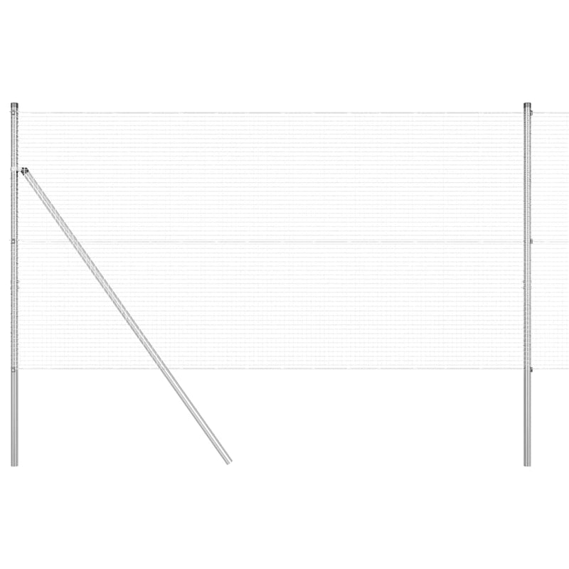 Load image into Gallery viewer, Vidaxl afrasteringspaal zilver 25 x 1,4 m (19 x 19 mm gaas) staal