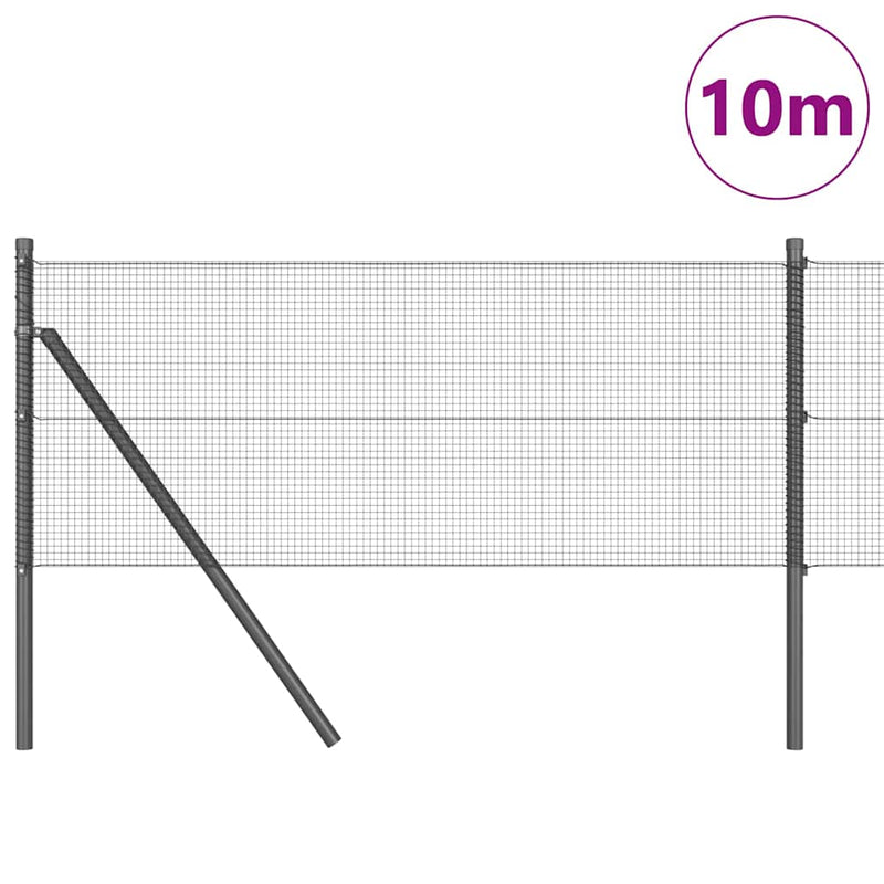 Afbeelding laden in galerijviewer, Vidaxl afrasteringspaal grijs 10 x 0,5 m (12 x 12 mm mesh) staal