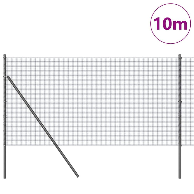 Load image into Gallery viewer, Vidaxl afrasteringspaal grijs 10 x 1 m (16 x 16 mm gaas) staal