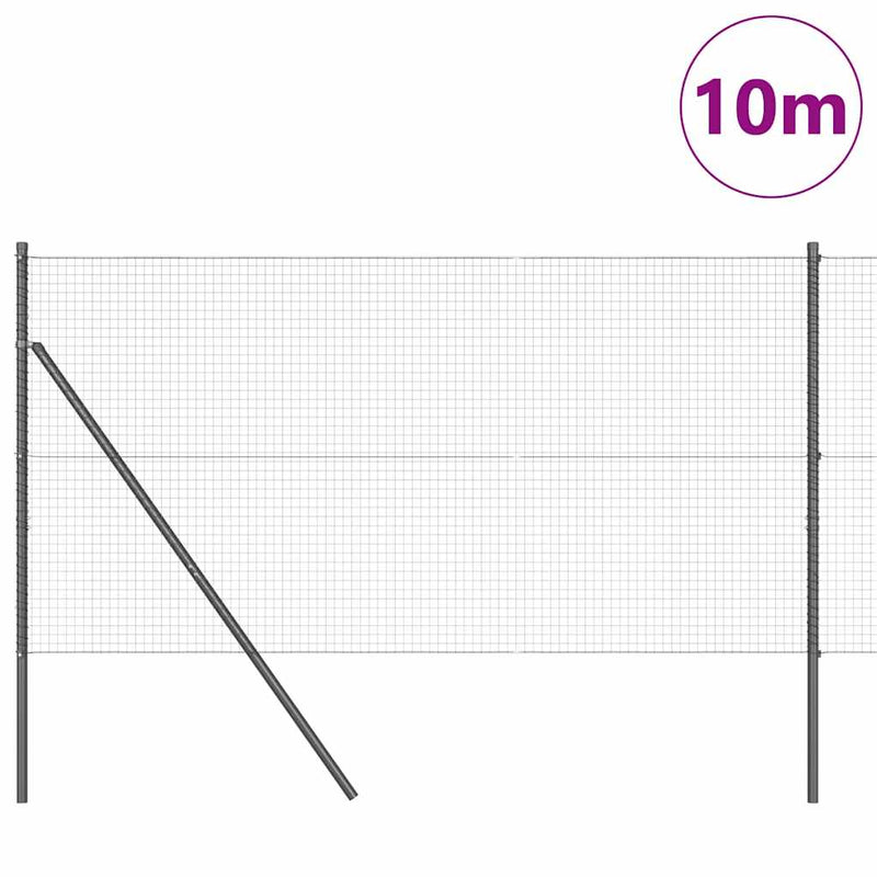 Load image into Gallery viewer, Vidaxl afrasteringspaal grijs 10 x 1,4 m (25 x 25 mm gaas)