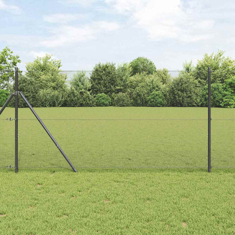 Afbeelding laden in galerijviewer, Vidaxl afrasteringspaal grijs 25 x 1 m (12 x 12 mm gaas) staal