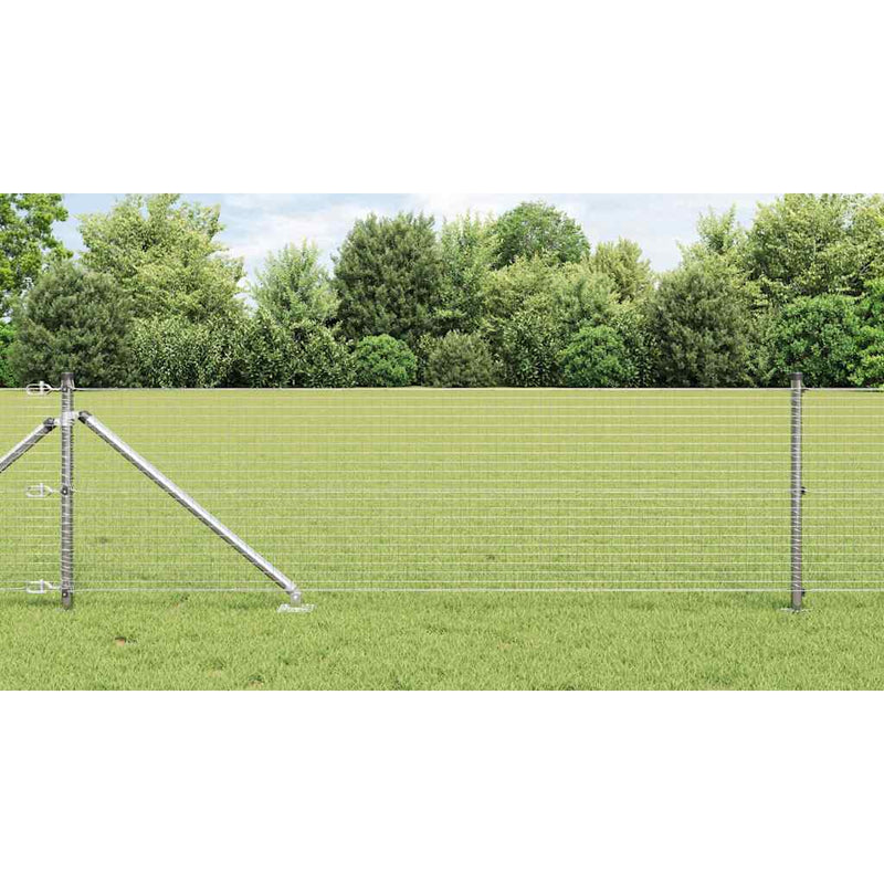 Load image into Gallery viewer, Vidaxl afrasteringspaal zilver 10 x 0,5 m (25 x 25 mm gaas) staal