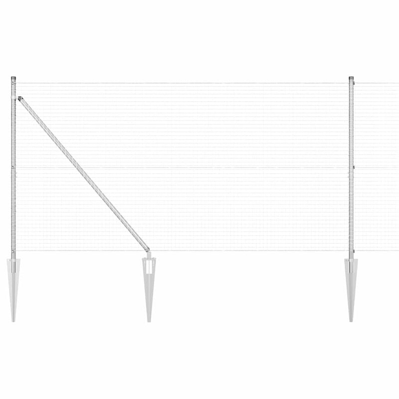 Load image into Gallery viewer, Vidaxl afrasteringspaal zilver 10 x 1,4 m (25 x 25 mm gaas) staal