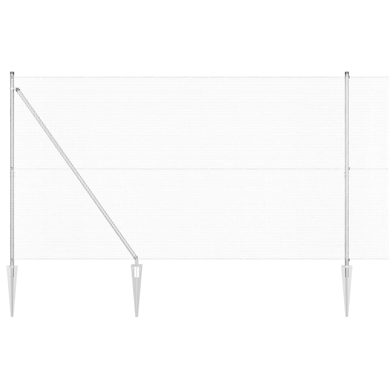 Load image into Gallery viewer, Vidaxl afrasteringspaal zilver 10 x 1,5 m (12 x 12 mm gaas) staal