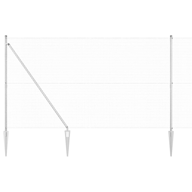 Load image into Gallery viewer, Vidaxl afrasteringspaal zilver 10 x 1,6 m (25 x 25 mm gaas) staal