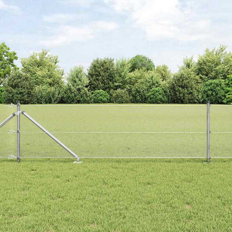 Load image into Gallery viewer, Vidaxl afrasteringspaal zilver 25 x 0,6 m (12 x 12 mm gaas) staal
