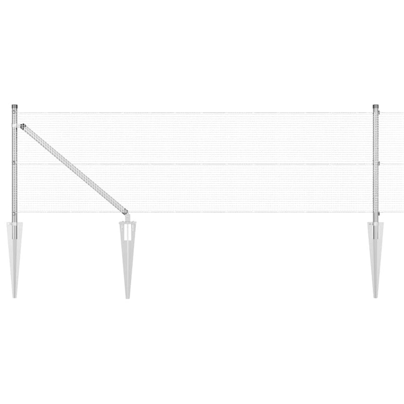 Load image into Gallery viewer, Vidaxl afrasteringspaal zilver 25 x 0,6 m (12 x 12 mm gaas) staal