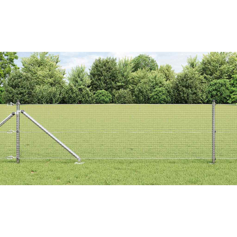 Load image into Gallery viewer, Vidaxl afrasteringspaal zilver 25 x 0,6 m (19 x 19 mm gaas) staal