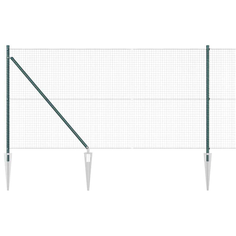 Load image into Gallery viewer, Vidaxl afrasteringspaal groen 10 x 1 m (25 x 25 mm gaas) staal